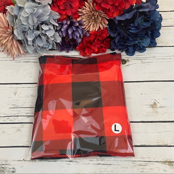 Red & Black Buffalo Plaid Long Sleeve Duster Cardigan - Picture 15 of 16